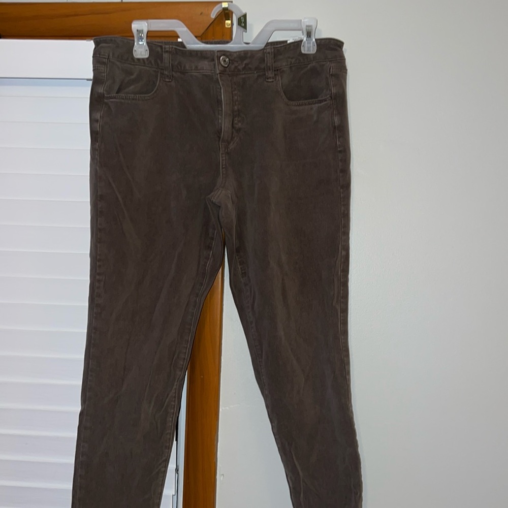 ❤️Gray American Eagle Sateen Jegging 14